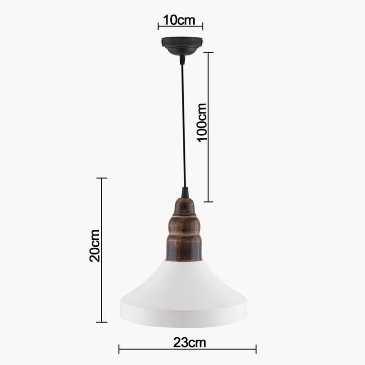 HOMESAKE Metal and Wood Ceiling Lamp