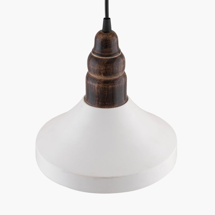 HOMESAKE Metal and Wood Ceiling Lamp