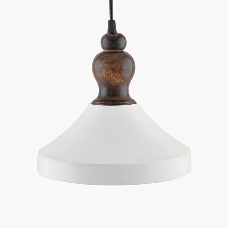 HOMESAKE Metal and Wood Ceiling Lamp