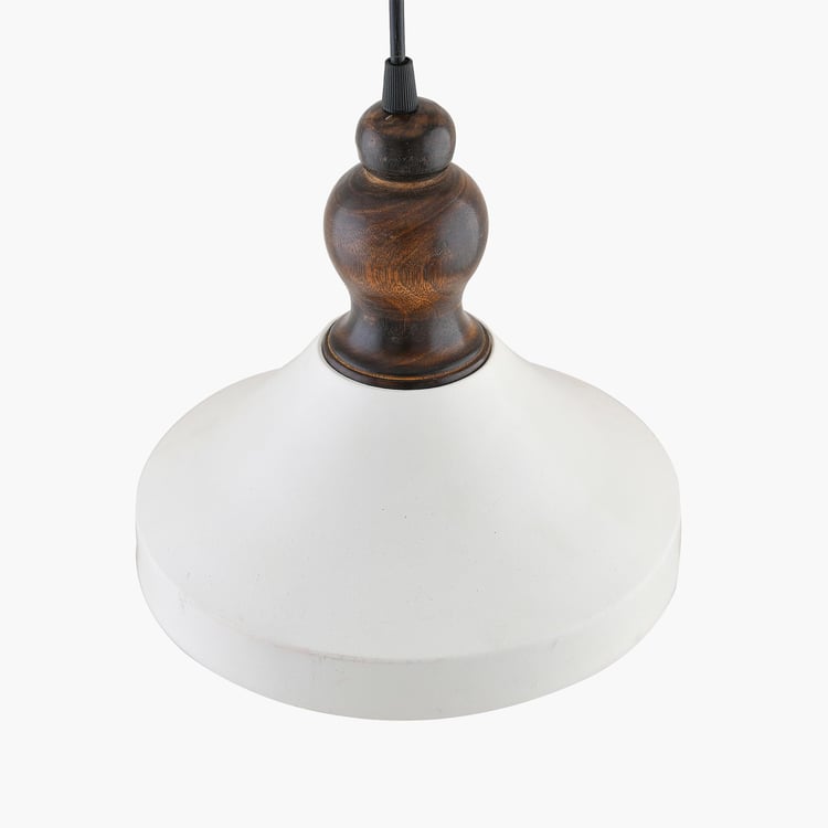 HOMESAKE Metal and Wood Ceiling Lamp