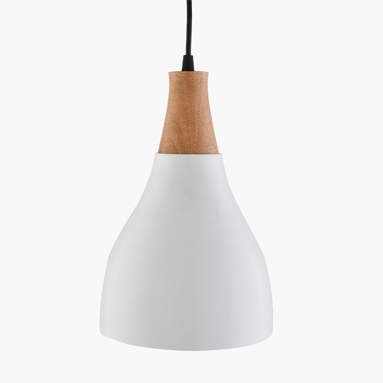 HOMESAKE Metal and Wood Ceiling Lamp