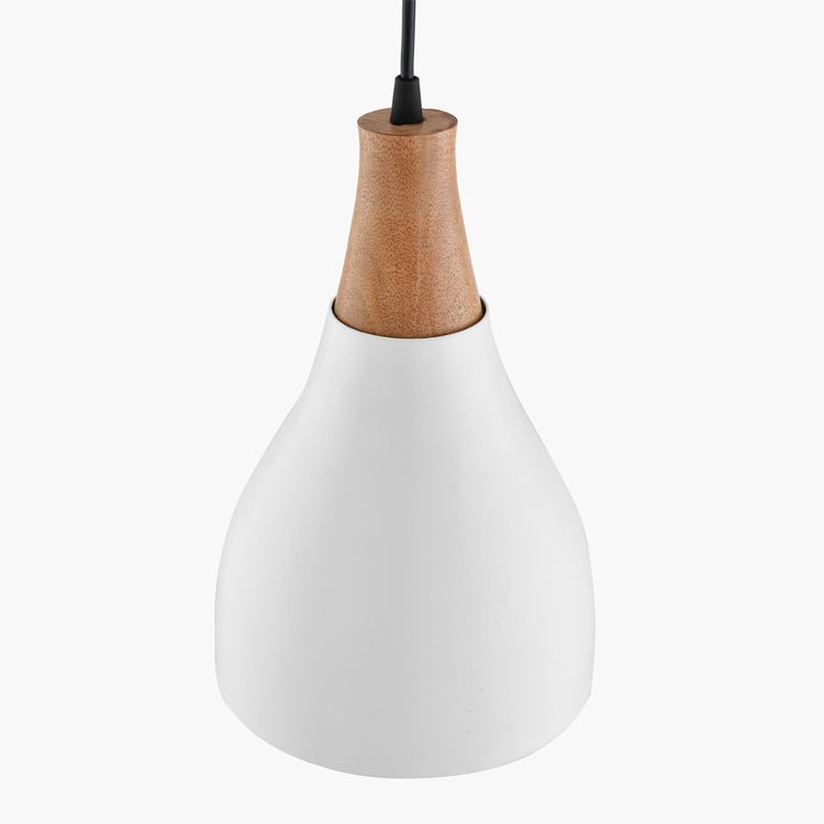 HOMESAKE Metal and Wood Ceiling Lamp