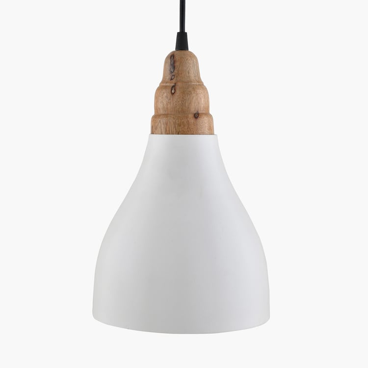 HOMESAKE Metal and Wood Ceiling Lamp