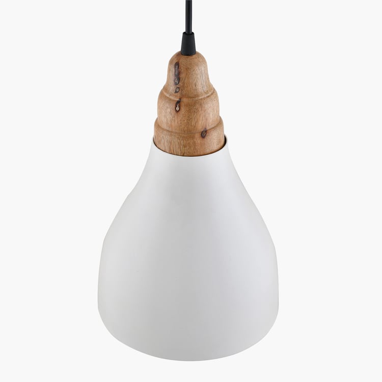 HOMESAKE Metal and Wood Ceiling Lamp