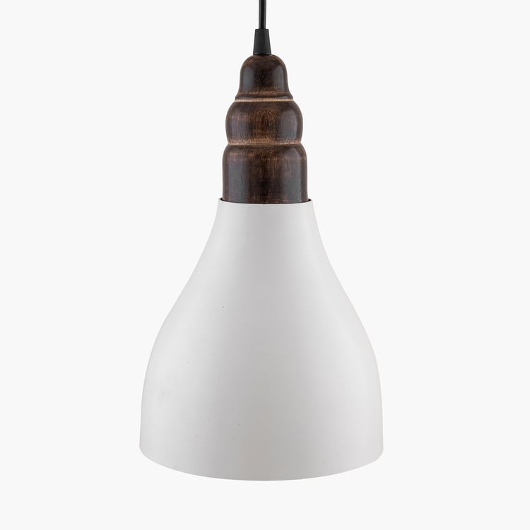 HOMESAKE Metal and Wood Ceiling Lamp