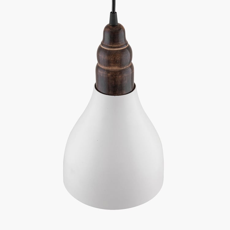 HOMESAKE Metal and Wood Ceiling Lamp