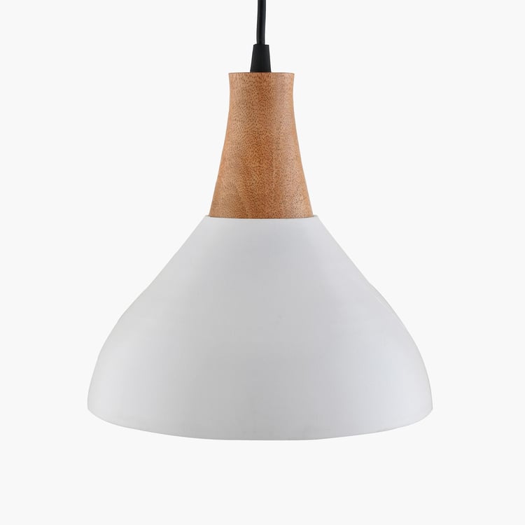 HOMESAKE Metal and Wood Ceiling Lamp