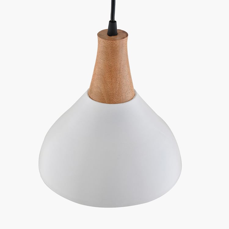 HOMESAKE Metal and Wood Ceiling Lamp