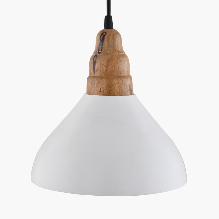 HOMESAKE Metal and Wood Ceiling Lamp