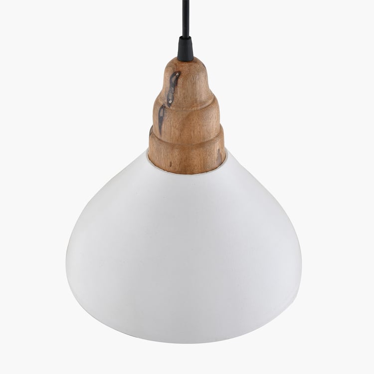 HOMESAKE Metal and Wood Ceiling Lamp