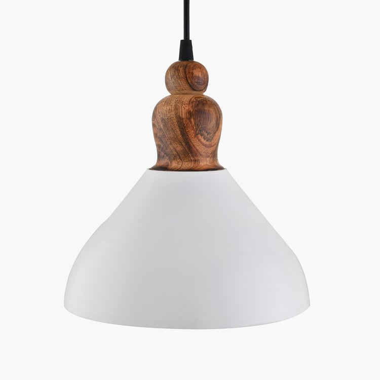 HOMESAKE Metal and Wood Ceiling Lamp