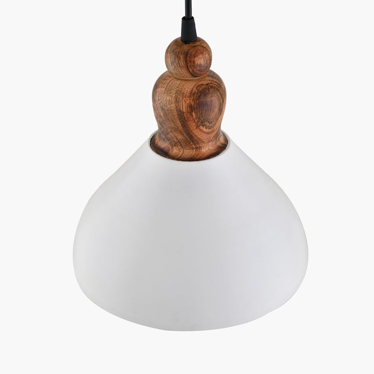 HOMESAKE Metal and Wood Ceiling Lamp