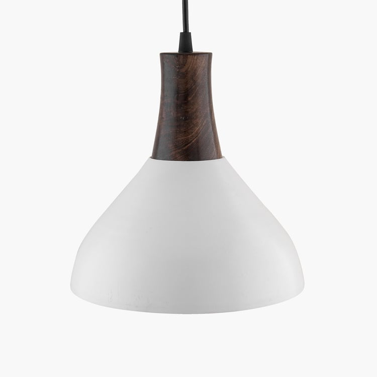 HOMESAKE Metal and Wood Ceiling Lamp