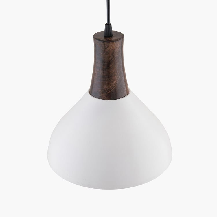 HOMESAKE Metal and Wood Ceiling Lamp