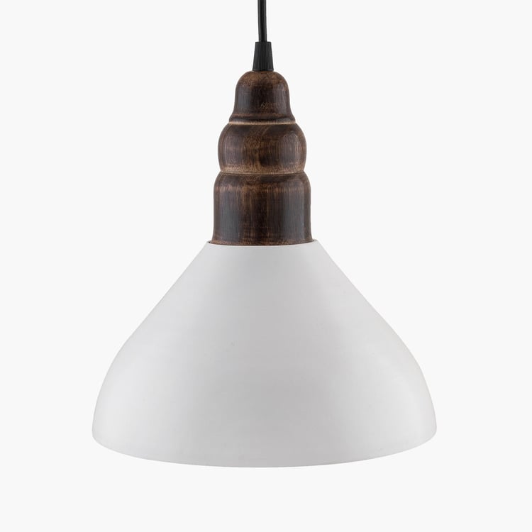 HOMESAKE Metal and Wood Ceiling Lamp