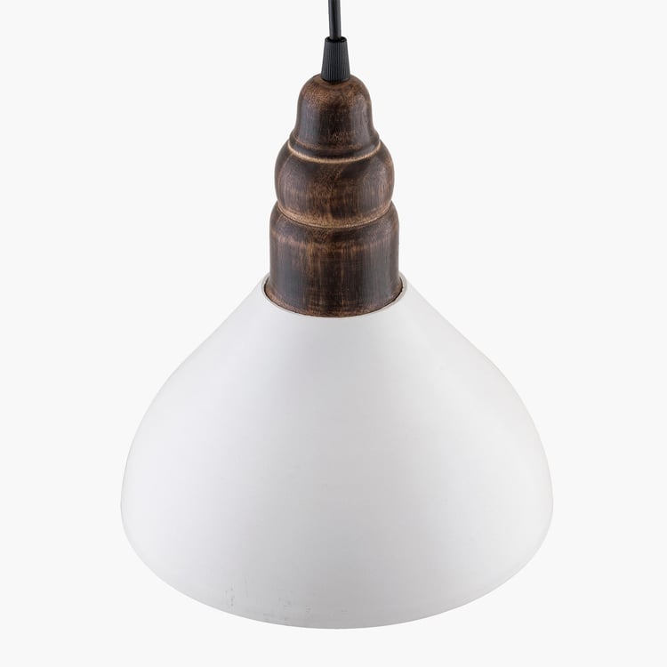 HOMESAKE Metal and Wood Ceiling Lamp