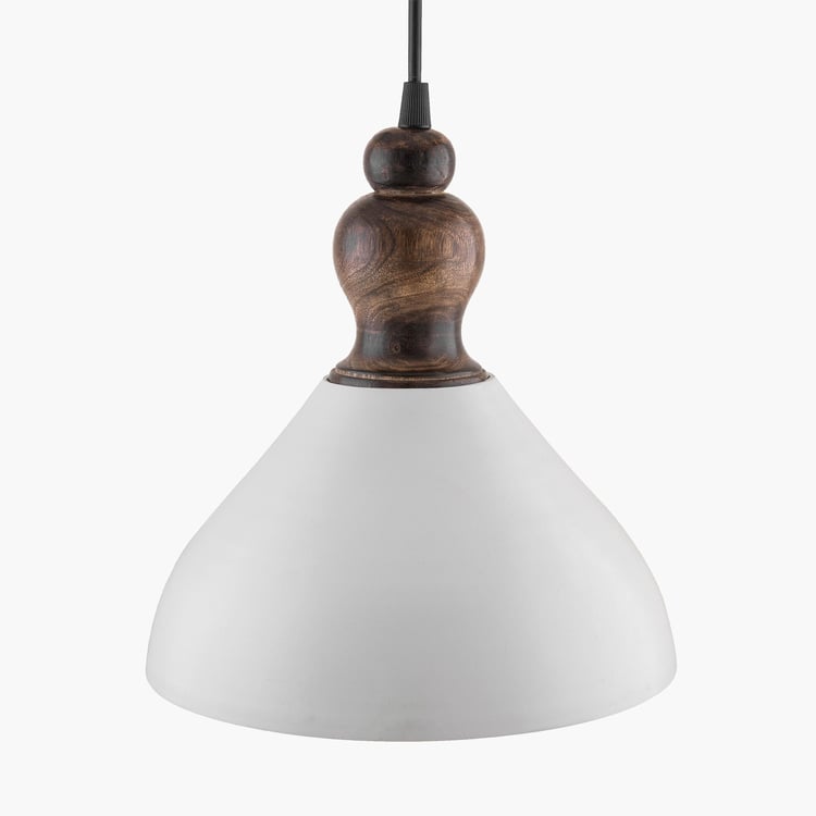 HOMESAKE Metal and Wood Ceiling Lamp