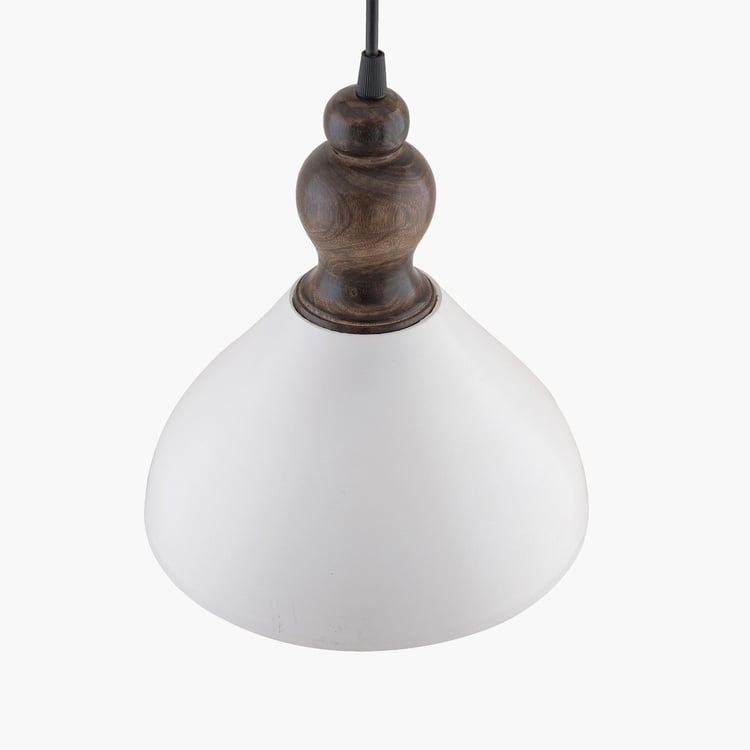 HOMESAKE Metal and Wood Ceiling Lamp