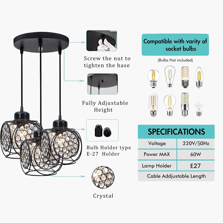 HOMESAKE Metal Cluster Ceiling Lamp