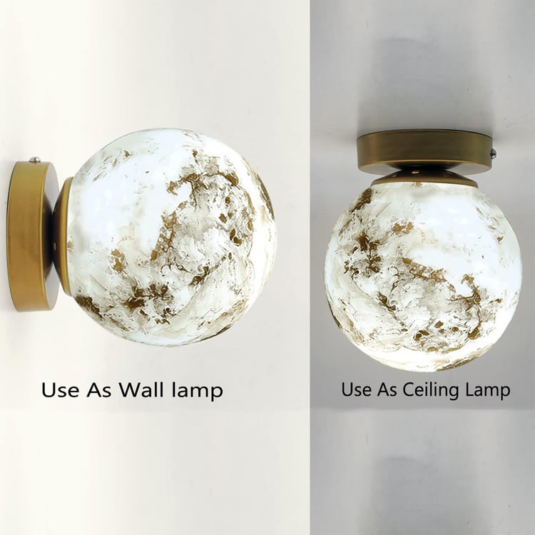 HOMESAKE Glass Mid-Century Ceiling Lamp