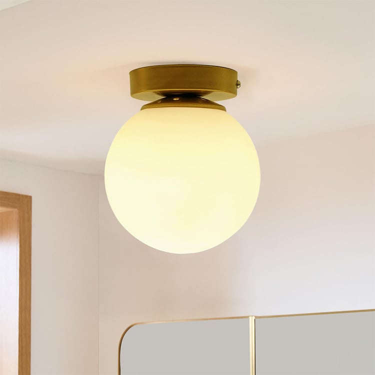 HOMESAKE Glass Mid-Century Ceiling Lamp