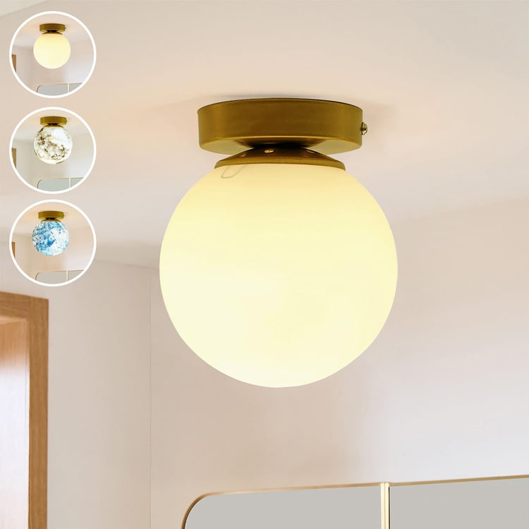 HOMESAKE Glass Mid-Century Ceiling Lamp