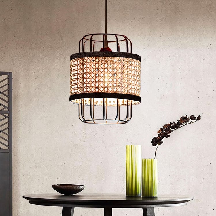 HOMESAKE Rattan Pendant Light Ceiling Lamp