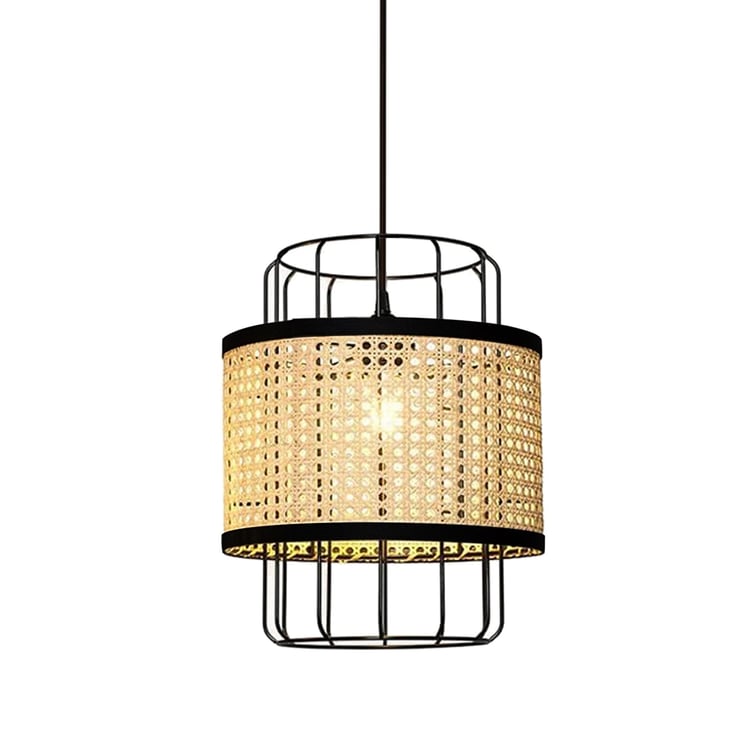 HOMESAKE Rattan Pendant Light Ceiling Lamp