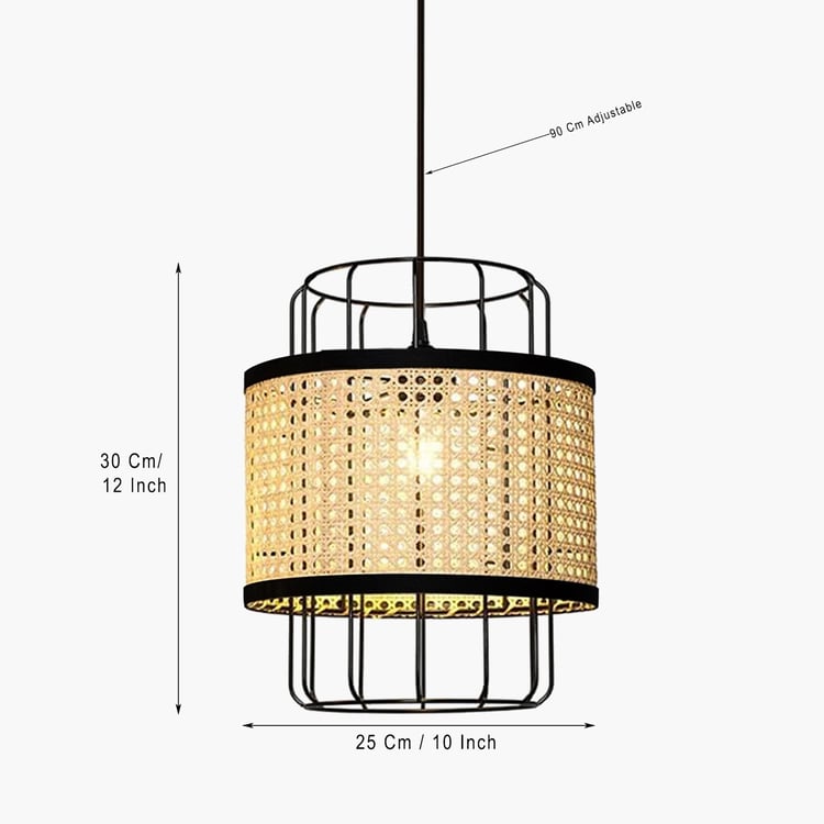 HOMESAKE Rattan Pendant Light Ceiling Lamp