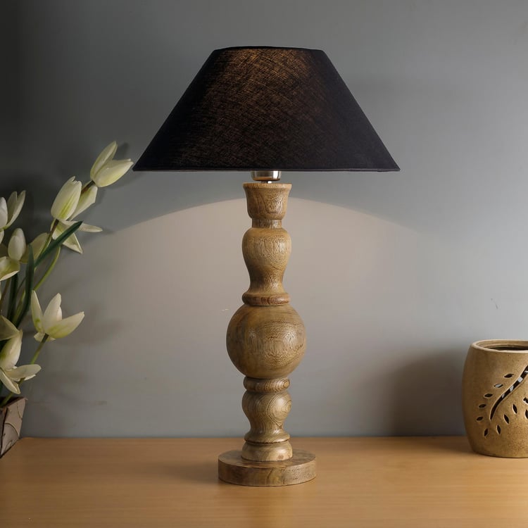 HOMESAKE Wooden Table Lamp