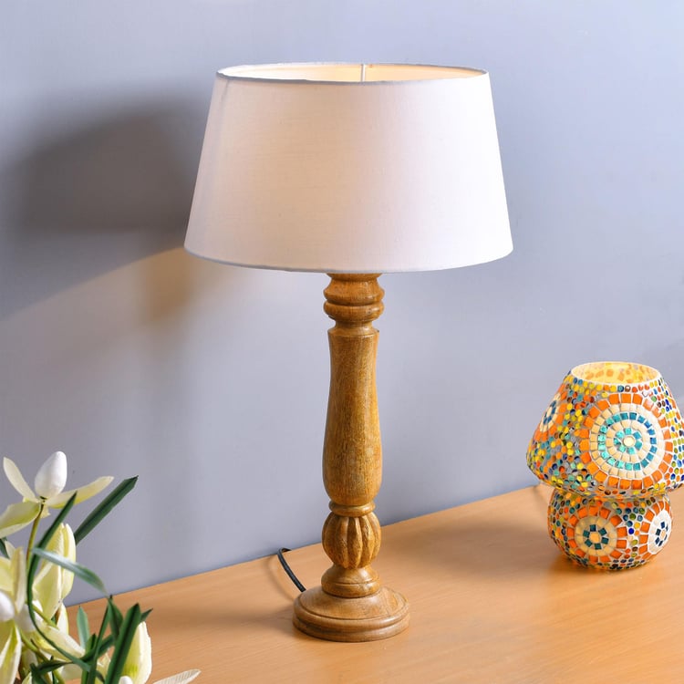 HOMESAKE Wooden Table Lamp