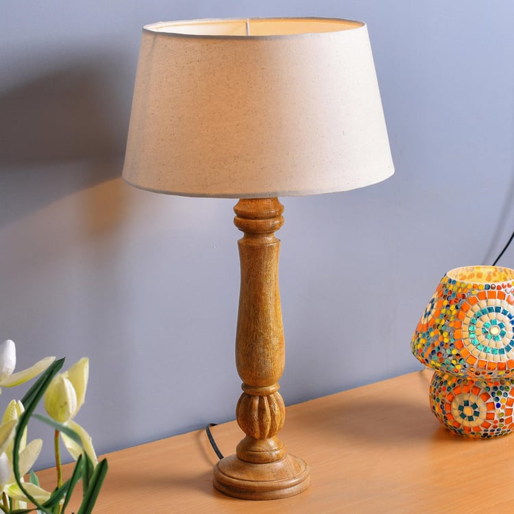 HOMESAKE Wooden Table Lamp