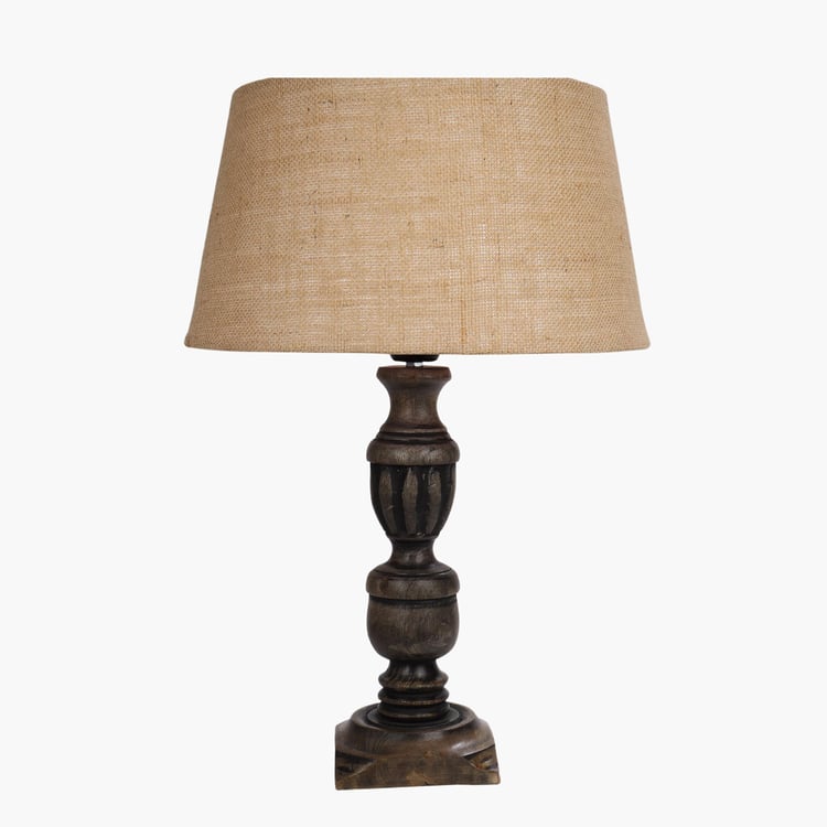 HOMESAKE Wooden Set of 2 Table Lamps