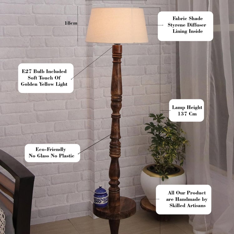 HOMESAKE Wooden Floor Lamp