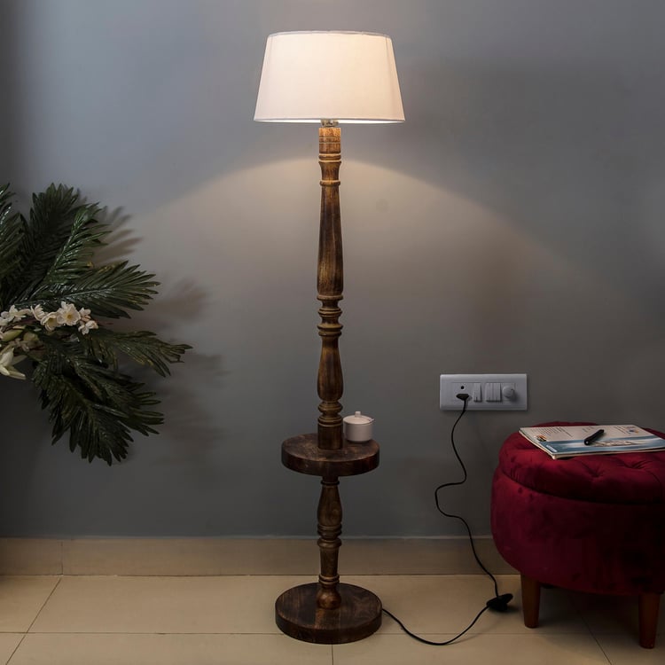 HOMESAKE Wooden Floor Lamp