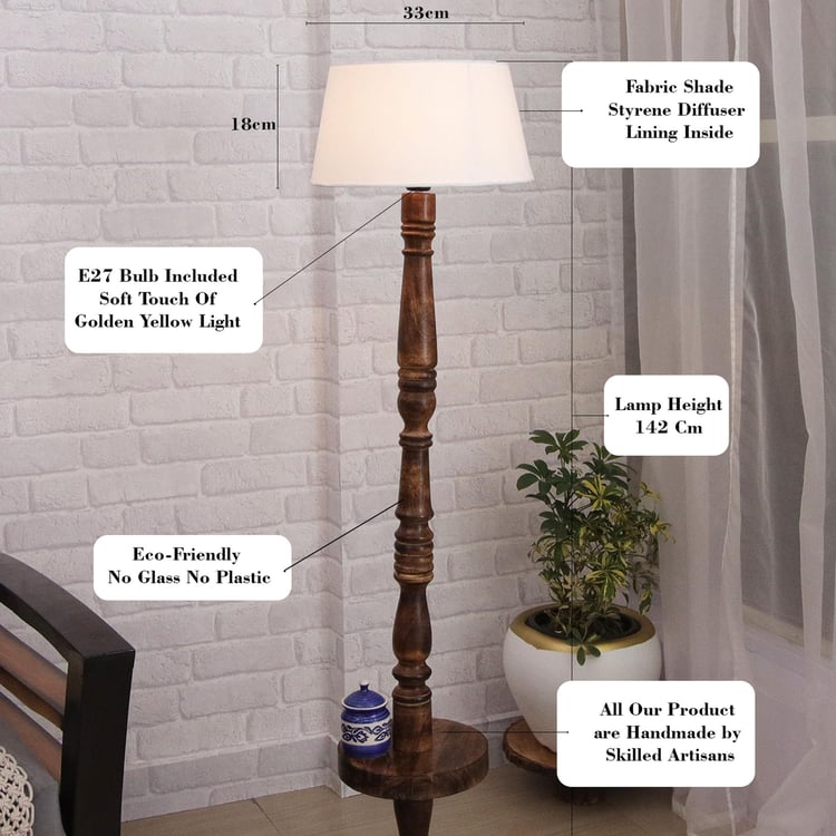 HOMESAKE Wooden Floor Lamp