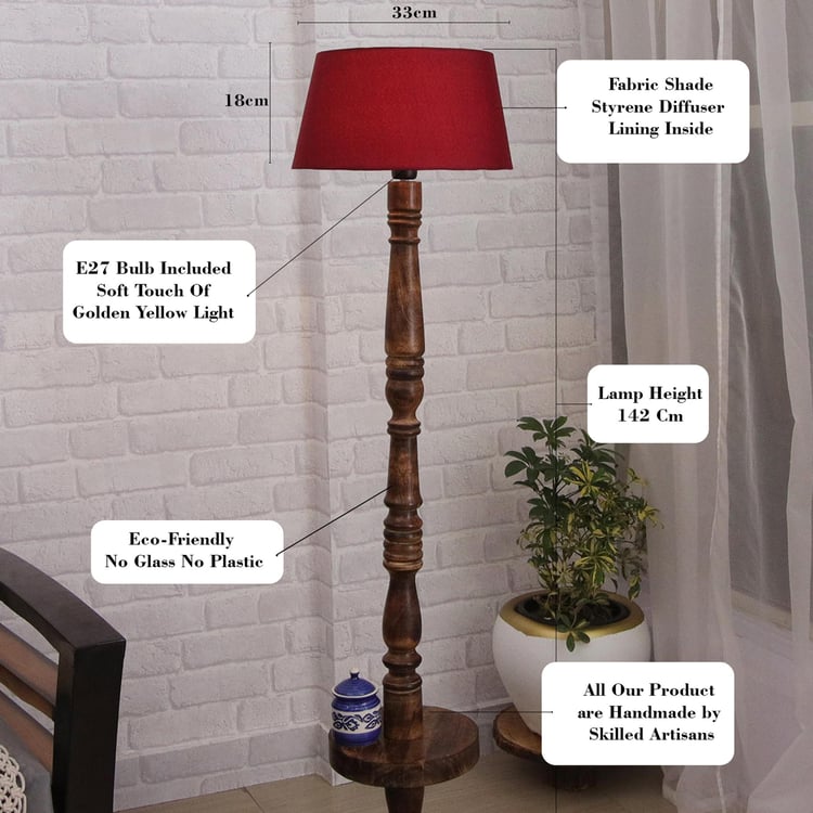 HOMESAKE Wooden Floor Lamp