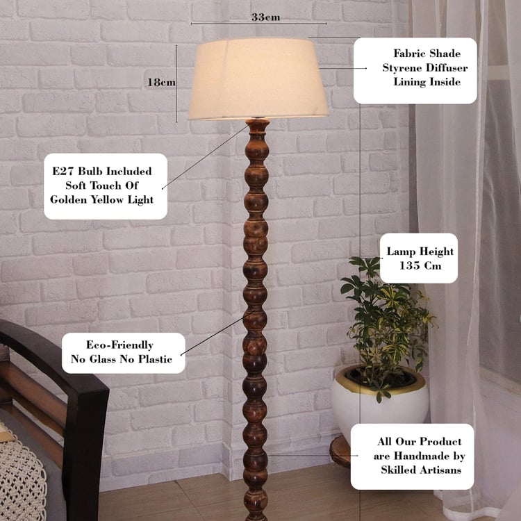 HOMESAKE Wooden Floor Lamp