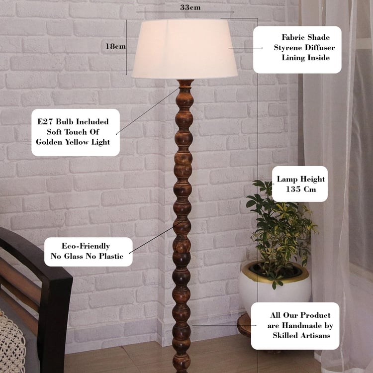 HOMESAKE Wooden Floor Lamp