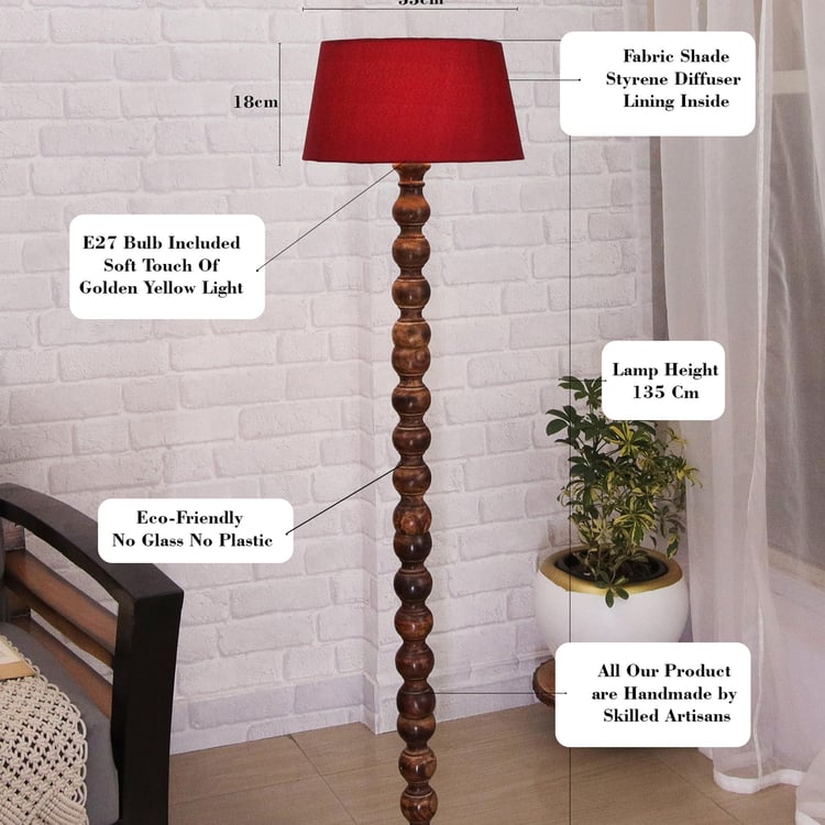 HOMESAKE Wooden Floor Lamp