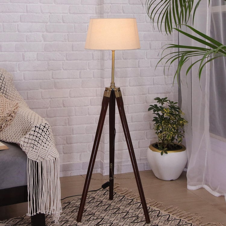 HOMESAKE Wooden Floor Lamp