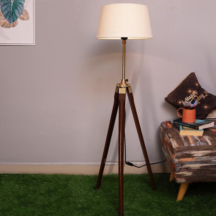 HOMESAKE Wooden Floor Lamp