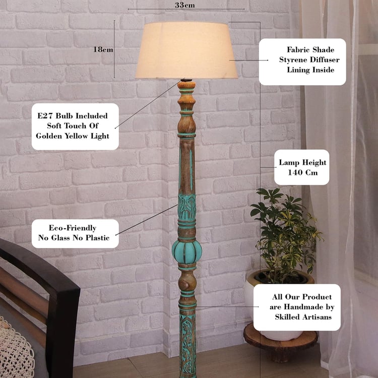 HOMESAKE Wooden Floor Lamp