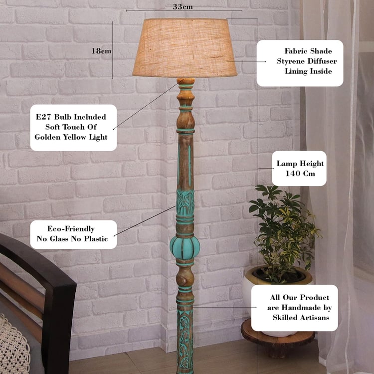 HOMESAKE Wooden Floor Lamp