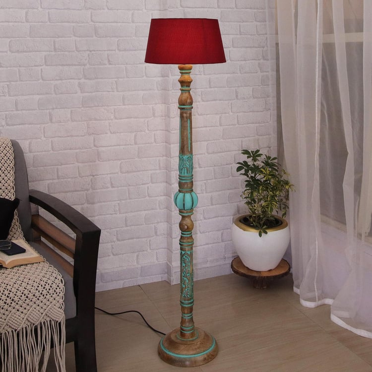 HOMESAKE Wooden Floor Lamp