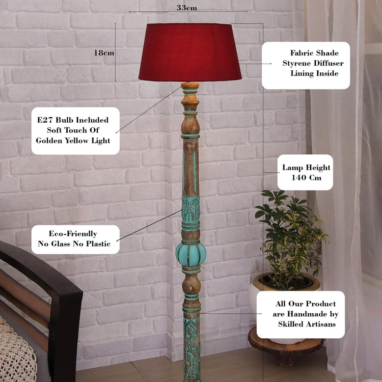 HOMESAKE Wooden Floor Lamp