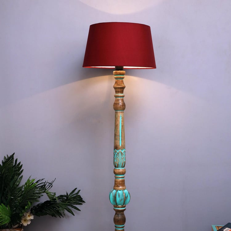 HOMESAKE Wooden Floor Lamp