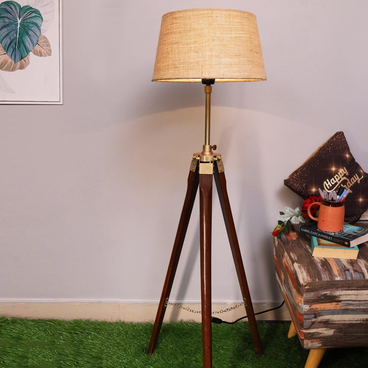 HOMESAKE Wooden Floor Lamp