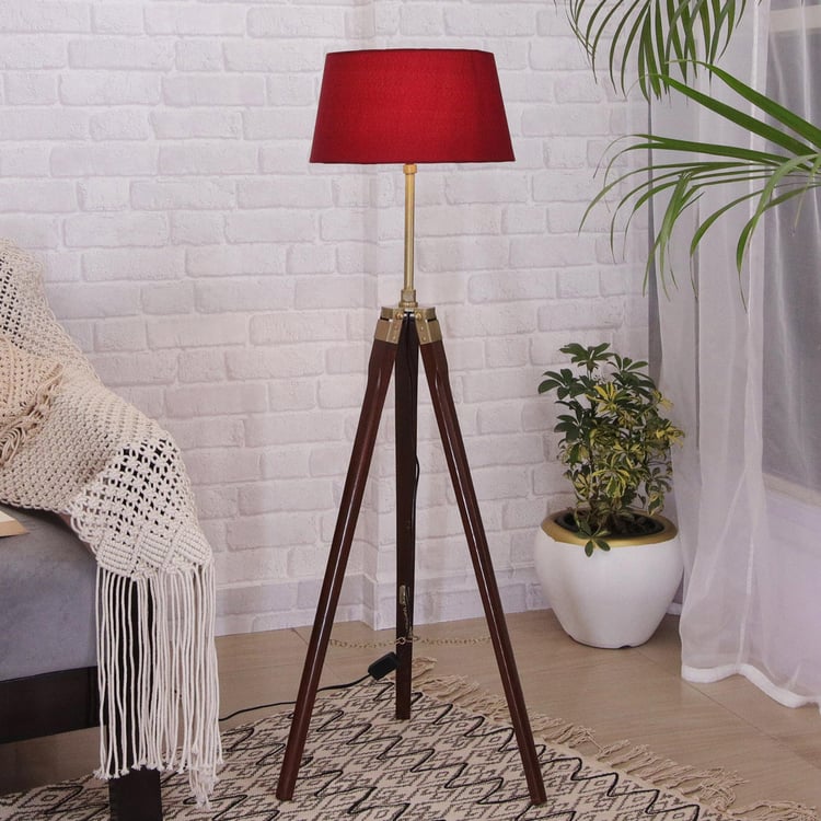 HOMESAKE Wooden Floor Lamp