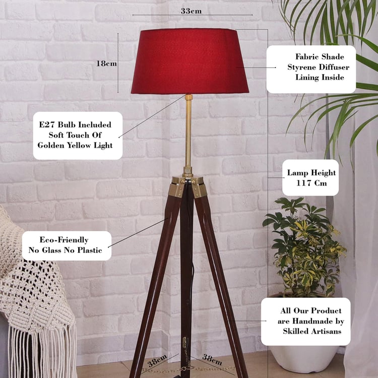 HOMESAKE Wooden Floor Lamp